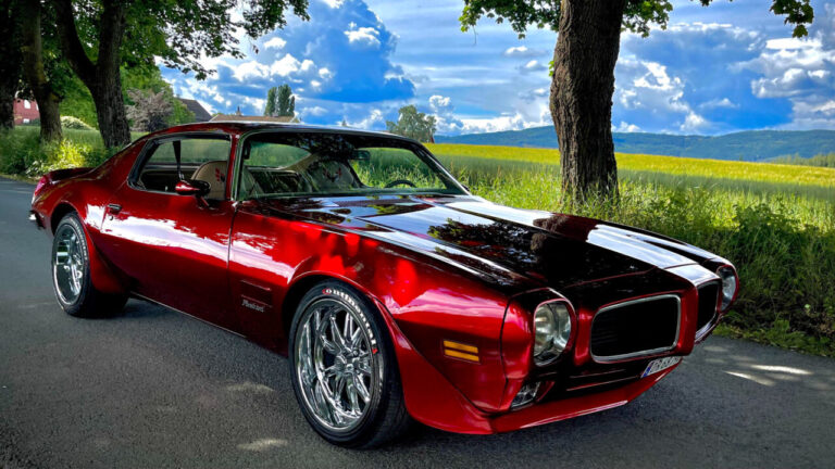 Candy Red Pontiac Firebird 350 Restomod