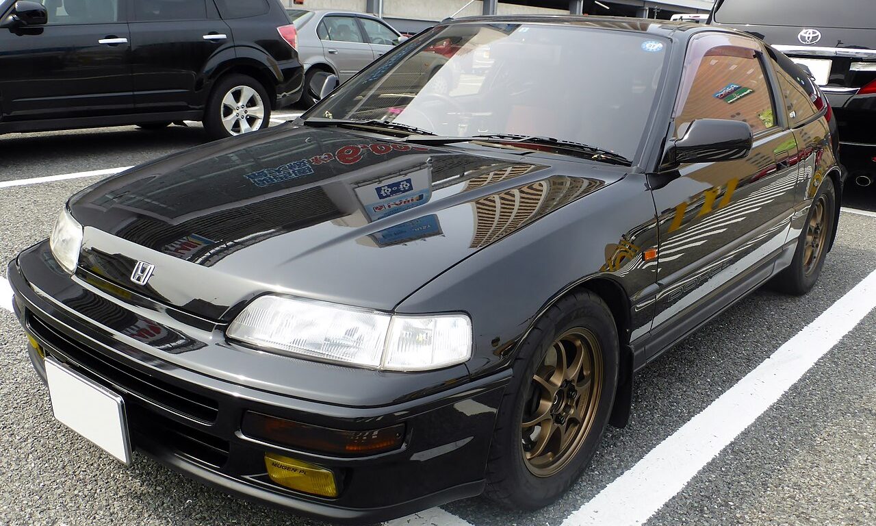 Black Honda CRX.